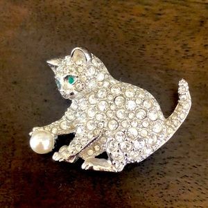 Swarovski Cat Pin